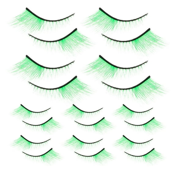 Pretyzoom Green Lashes False Eyelash Sets Wispy p Lashes 10 Pairs for St Patrick's Day