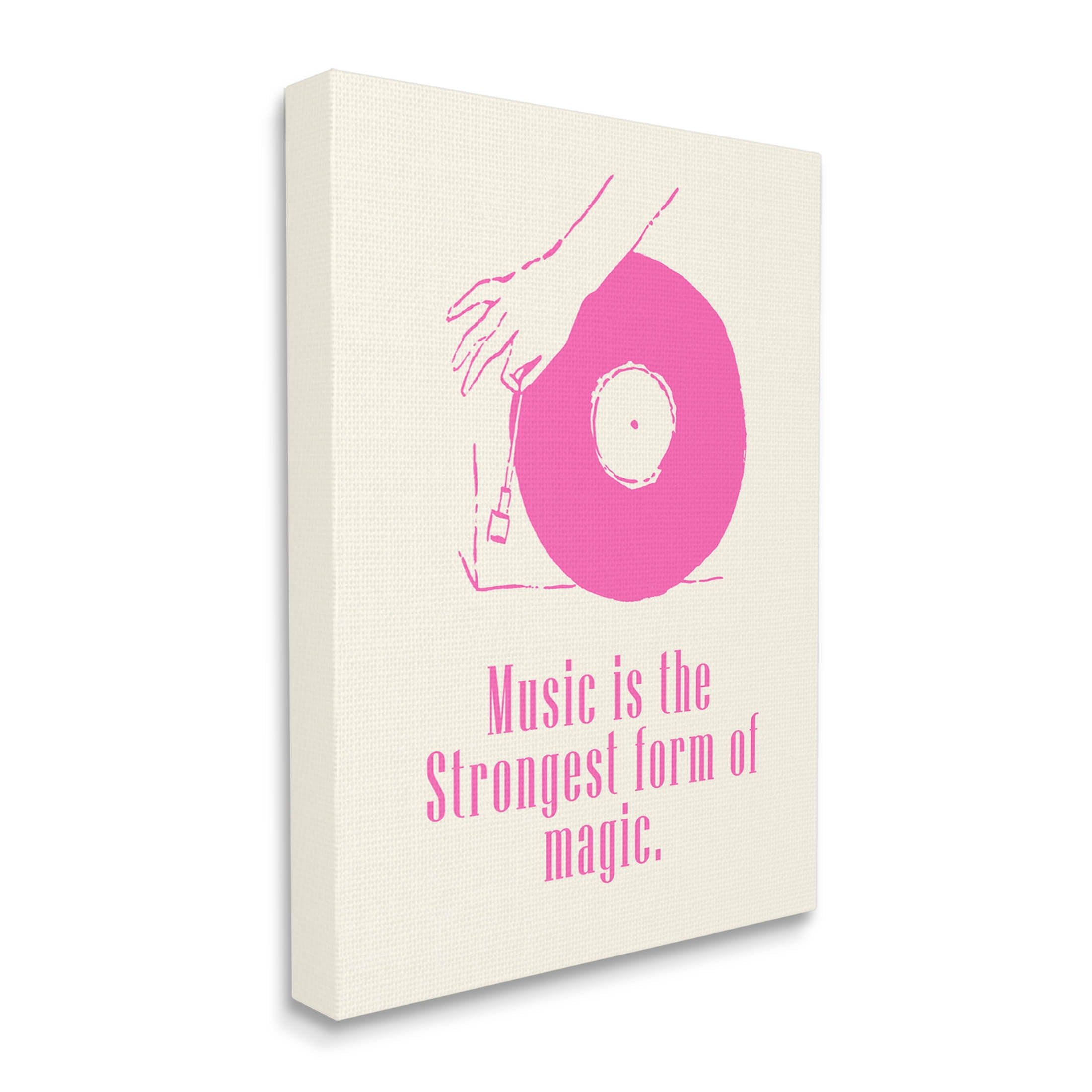 Music Strongest Form Of Magic Phrase Inspirational Graphic Art Gallery Wrapped Canvas Print Wall Art