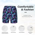 thumbnail image 5 of Lsque Mens Swim Trunks purple flower blue Skull Pattern - Bathing Suit Compression Liner - Beach Swim Shorts Swimwear - (S-3XL) - Stretch Quick Dry -XX-Large, 5 of 9