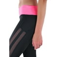thumbnail image 5 of ToBeInStyle Women's Two Tone Mesh Panel Active Leggings, 5 of 5