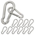thumbnail image 3 of 12pcs Galvanized Iron Swing Spring Snap Hook Outdoor Camping Hiking Quick Link Heavy Duty Hammock Clip Rope Connector Traveling, 3 of 5