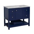 thumbnail image 2 of Lakeshore 42" Bathroom Vanity with Royal Blue Cabinet and Engineered Carrara Top, 2 of 6
