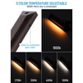 thumbnail image 4 of 6 Pack 5CCT 8 Inch LED Low Voltage Step Lights, 12-24V AC/DC Deck Light, Aluminum, Oil Rubbed Bronze, 1800K/2700K/3000K/4000K/5000K, 4 of 7