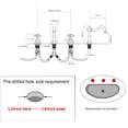 thumbnail image 6 of Zovajonia Antique Brass Bathroom Sink Faucet plum Handle Lavatory Mixer Tap, 6 of 10