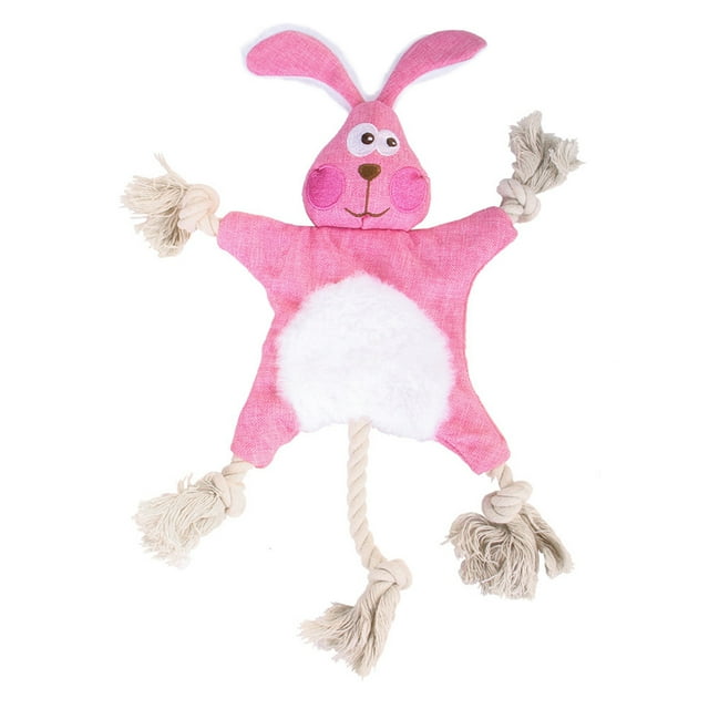 jesticaly Easy To Clean Plush Dog Toy Made Of Durable Polyester Made Of Polyester Squeaky Dog Soft Toy Pet Toy rabbit 1Set
