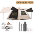thumbnail image 2 of JieC 1-2 Person Camping Tent, Windproof and Waterproof, Lightweight and Easy to Install, with Removable, Suitable for Camping, Hiking, and Traveling(Khaki+ Black), 2 of 10