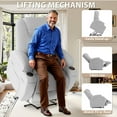 thumbnail image 6 of Lacoo Power Lift Recliner Chair with Massage Ergonomic Chair for Elderly with Infinite Position Side Pocket, Linen Gray, 6 of 7