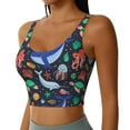 thumbnail image 2 of Vsdgher The Underwater World Print Women Sleeveless Athletic Tank Top Built-in Bra Camisole Sports Vest for Yoga Running Fitness Exercise with Removable Pads, 2 of 8