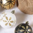 thumbnail image 4 of 6 piezas/caja de bolas navideñas decorativas para árbol de Navidad, adorno colgante pintado a mano de 6 cm, regalo de Año Nuevo en blanco y negro para vacaciones, 4 of 5