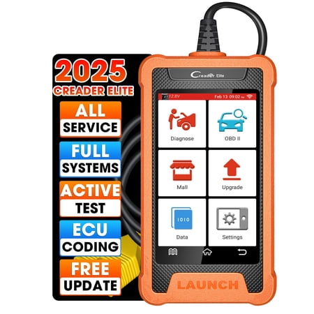 LAUNCH Creader Elite For BMW OBD2 Scanner, 2025 Systems Diagnostic Bi-directional Scan Tool, All Reset Service, ECU Coding, Battery Registration Tool for BMW Mini Rolls-Royce,Lifetime Free Update C64