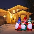 thumbnail image 4 of LuxenHome 6Ft L Gnome Elf Trio Outdoor Holiday Inflatable with LED lights, 4 of 6