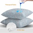 thumbnail image 4 of Throw Pillow Covers 16x16 Inch Set of 2, Gray Blue Dandelion Waterproof Outdoor Pillow Covers, Spring Flowers Modern Minimalist Decorative Cushion Pillowcases for Couch, Sofa, Bed, Garden, Patio, 4 of 9