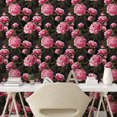 thumbnail image 2 of Ambesonne Peony Peel & Stick Wallpaper for Home, Pastel Flowers Leafy Print, 13"x100", Hot Pink Olive Green, 2 of 5