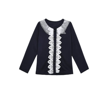 

luethbiezx SDD Toddler Long Sleeve Crewneck Lace Embellished Cardigan Sweaters Outerwear