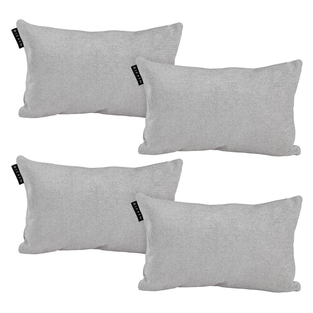 Cojin riñonera Decorativa Rectangular Set de 4 DICASA Avi Plata