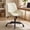 Beige, variant on Daluvenix Armless Office Chair, PU Leather Swivel Desk Chair with Wheels, Adjustable Height Computer Task Chair, Beige