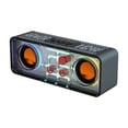 thumbnail image 1 of Altavoz Bluetooth Subwoofer Regalo de cumpleaños Soporte para tarjeta TF AUX LED Luz colorida Altavoz portátil para fiesta en casa Negro, 1 of 8