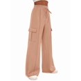 thumbnail image 3 of Women'S Plus Size Drawstring Running Sweatpants Loose Fit Wide Leg Pure Color Athletic Trousers Color 4XL, 3 of 8