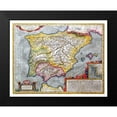thumbnail image 2 of Ortelius 14x12 Black Modern Framed Museum Art Print Titled - Ancient Spain - Ortelius 1586, 2 of 5
