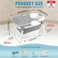 thumbnail image 6 of 40.6 Inch Portable Folding Bathtub with Ergonomic Seat & Massage Roller - Large Collapsible Tub for Adults, Freestanding Soaking Spa, Effortless Storage, 6 of 8