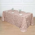 thumbnail image 5 of BalsaCircle 90" x 132" Dusty Rose Leaf Petals Taffeta Rectangle Tablecloth Reception Catering, 5 of 8