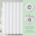 thumbnail image 2 of Unique Bargains 3D Geometric Texture Bath Curtain Sets with Hooks White 72"W x 72"L, 2 of 8
