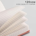 thumbnail image 2 of Cuaderno Forrado 256 Páginas Numeradas Cuero 120gsm Notas Adhesivas Tapa A5 Rayas Rosa EMSHOI, 2 of 3