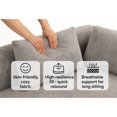 thumbnail image 6 of Full-Foam Modular Sofa, 96" Bouclé 2-Piece Sectional with Rounded Arms, Cloud-Like Comfort, Compressed Packing, 6 of 9
