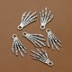 thumbnail image 2 of NUOLUX 10Ud Colgantes De Aleación Esqueleto Para Fabricación De Joyas Color Plata Duraderos, 2 of 6
