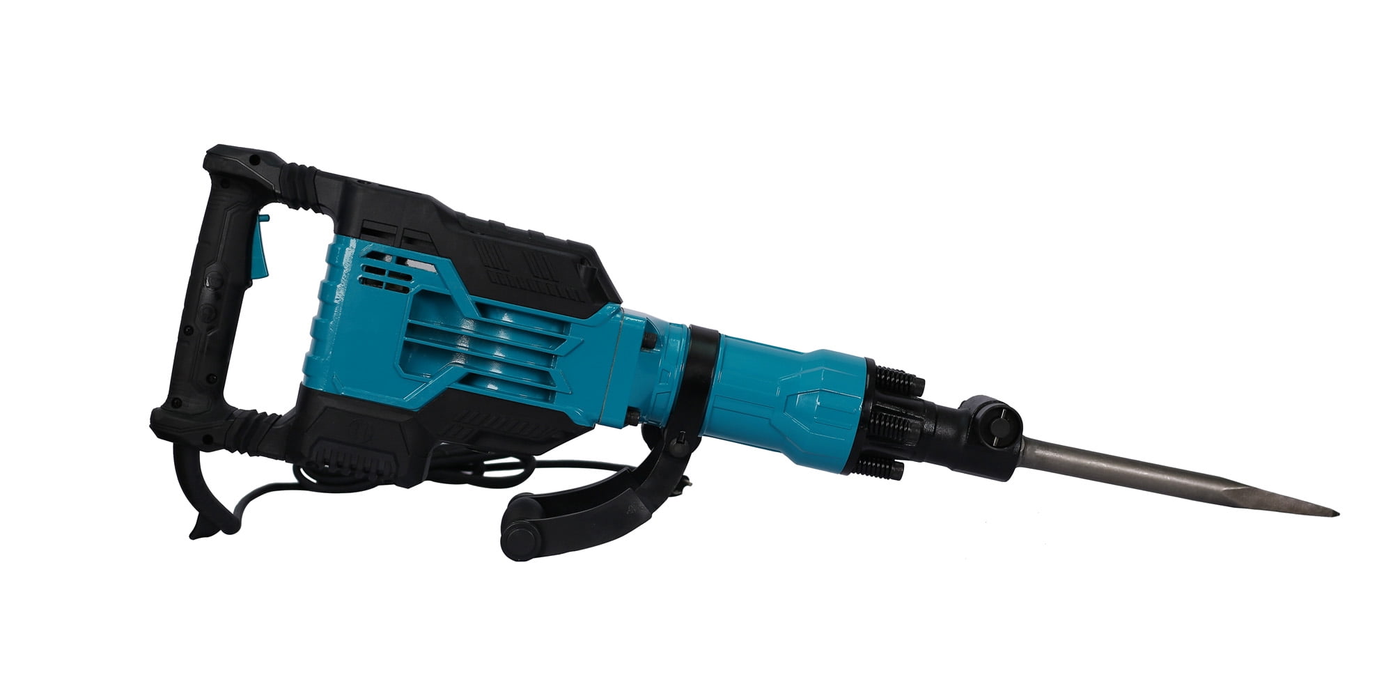 1700W 1900 BPM Electric Demolition Jack Hammer 1-1/8 Inch SDS-Hex Heavy Duty Concrete Pavement Breaker Drills Kit with Flat Chisel Bull Point Chisel for Trenching and Breaking, LJ3429