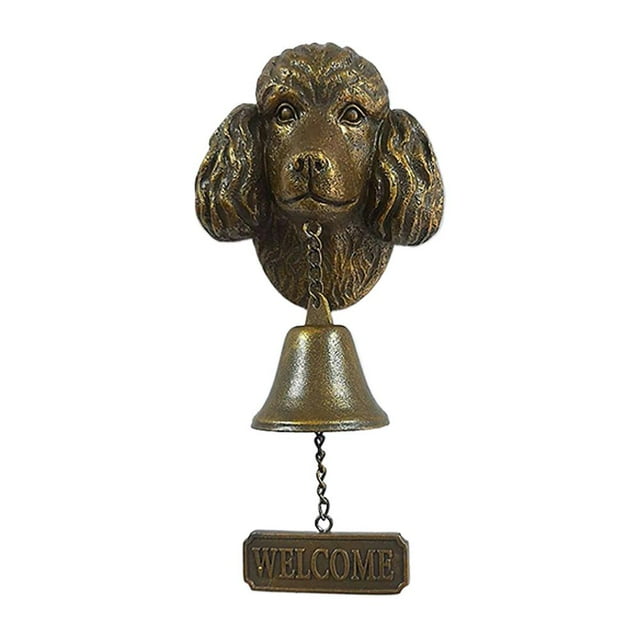 1x Forme de Sonnette Décorative Vintage Chien Bienvenue Porte UK Tête Chiot Rustique