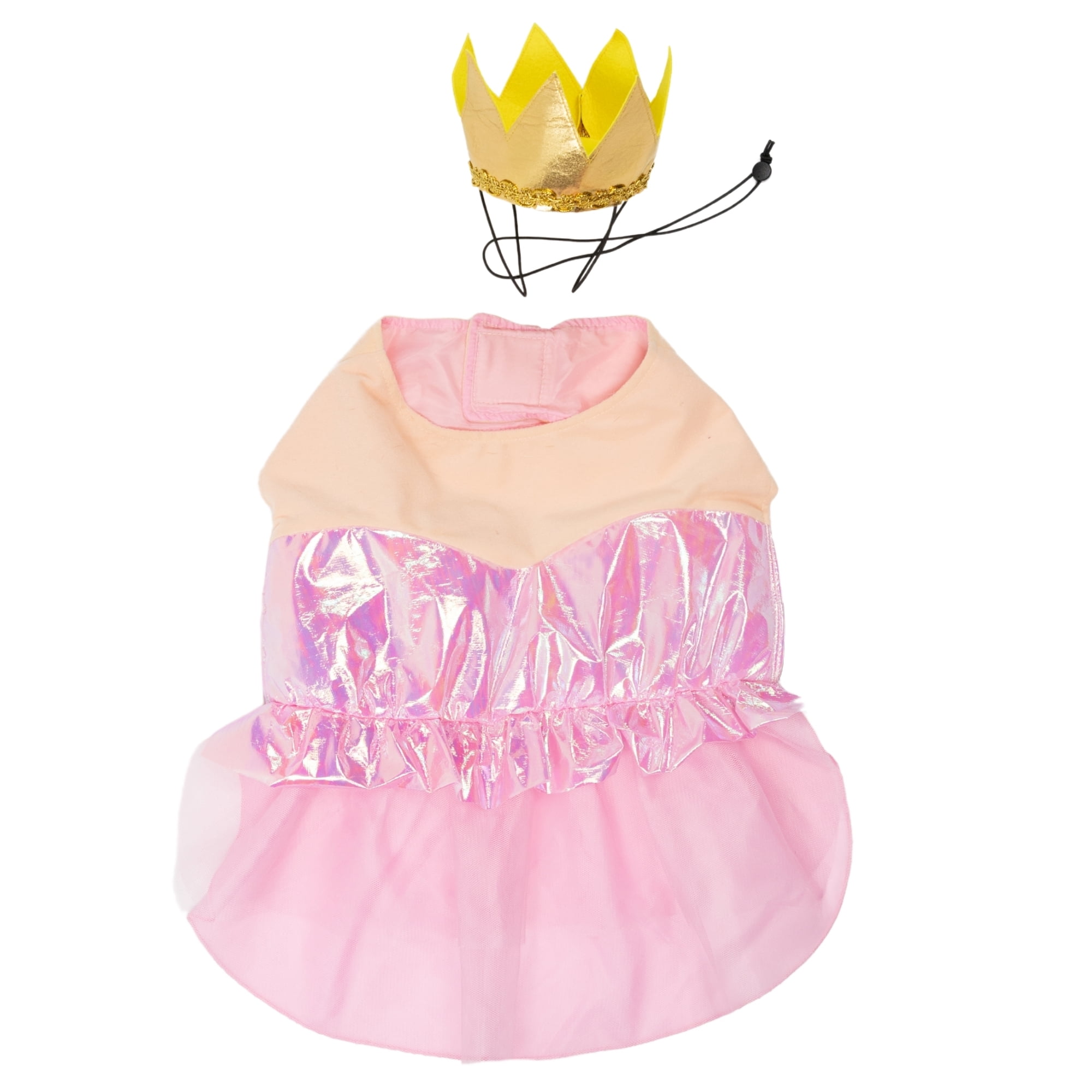 Vibrant Life Halloween Good Witch Costume for Dogs, Pink and Gold, Medium
