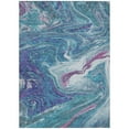 thumbnail image 2 of 8' X 10' Teal Blue Purple And Pink Abstract Washable Indoor Outdoor Area Rug, 2 of 5