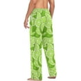 thumbnail image 6 of FREEAMG Fresh Citrus Green Lemon Pajama Pants for Men, Men's Separate Bottoms, Pure Cotton Comfortable Lounge Pants?331?, 6 of 7