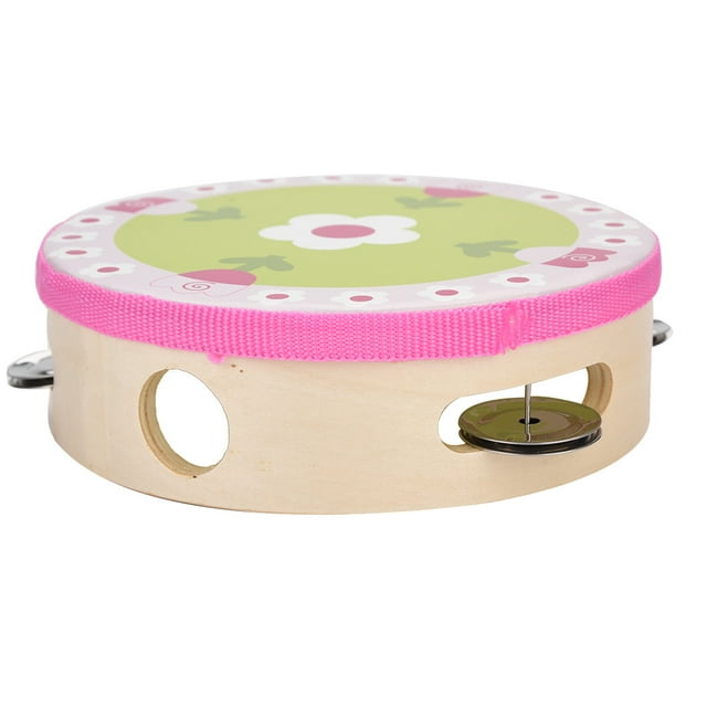 Instrument Toy Tambourine, Percussion Wooden Tambourine, For Performance For Musical Education For Beginner For Training