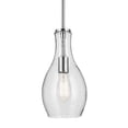 thumbnail image 2 of 42456CHCS Kichler Lighting Everly - 1 Light Mini Pendant - with Transitional inspirations - 13.75 inches tall by 7 inches wide-Chrome Finish-Clear, 2 of 4
