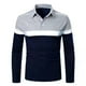thumbnail image 1 of Camisa de cuello a cuadros de manga larga para hombre a la moda, blusa de ropa de trabajo con botones, Tops Pompotops oipoqjl28642, 1 of 3