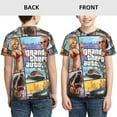 thumbnail image 3 of Grand Theft Auto Game Teen T-Shirt Crewneck Short Sleeve Double-Sided Print Summer Tee Shirts Top For Youth Boys Girls Children Small, 3 of 7