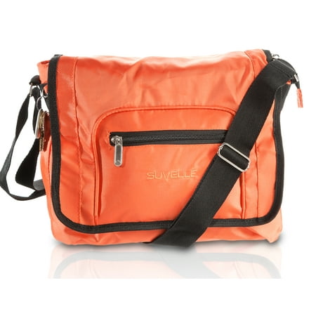 Lightweight Flapper Travel Everyday Crossbody Bag Multi Pocket Shoulder Handbag