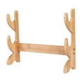 thumbnail image 1 of segolike Bamboo Storage Rack Desktop Wakizashi Tanto Decorative Support Display Stand 2 2 Tiers, 1 of 9