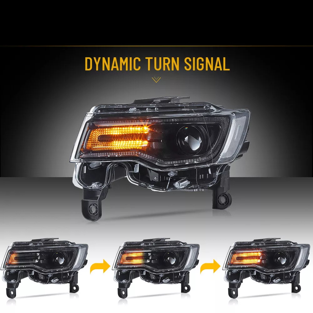 VLAND LED Dual Beam Headlights for Jeep Grand Cherokee 2014 2015 2016 2017 2018 2019 2020 2021 2022