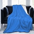 thumbnail image 7 of Fleece Throw Blanket Dodgerblue Print Reversible Plush Fluffy Large Big Blanket for Sofa Couch Bed-40"x30", 7 of 7