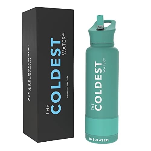 Botella de agua deportiva mas fria - 40 oz (tapa de paja), a The Coldest Water The Coldest Water