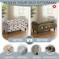 thumbnail image 5 of SEANATIVE Stretch Ottoman Cover Storage Ottoman Bench Covers Removable Footrest Stool Slipcover Independence Day Printed Furniture Protector for 4th of July Decor, M, Star Pattern, 5 of 7