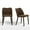 Dark Brown, variant on MALOL Upholstered Dining Room Chairs Set of 6, Modern PU Leather Side Chairs with Cushioned Seat and Wooden Legs, Green