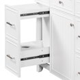thumbnail image 5 of 36 Inch Storage Bathroom Vanity with Soft Closing Door and Drawers, Modern Freestanding Bathroom Cabinet with Solid Wood Frame, Dressing Cabinet for Bathroom, Cabinet Only, White, 5 of 9