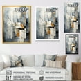 thumbnail image 4 of Designart "Urban Abstract in Grey and White III" Abstract Framed Wall Art - Modern Grey Abstract Collages Entryway Framed Wall Art, 4 of 6