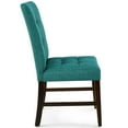 thumbnail image 3 of Modway Promulgate Biscuit Tufted Upholstered Fabric Dining Chair Set of 2 in Teal, 3 of 7