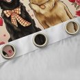 thumbnail image 4 of Manfei Cute Pet Dogs Black Out Curtains,Retro Rustic Flower Curtains Pack of 2 (42x63 Each),Red Floral Bedroom Curtains For Girls Boys,Breathable Home Decor, 4 of 6