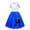 Blue, variant on Girls Iconic 1950s Poodle Dress for Kids Retro 50s Sock Hop with Polka Dot Detail Children's Vintage Rockabilly Party Dress High-End Performance Gown for School Shows